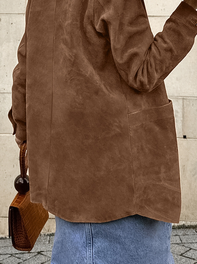 Lapel Suede Jacket