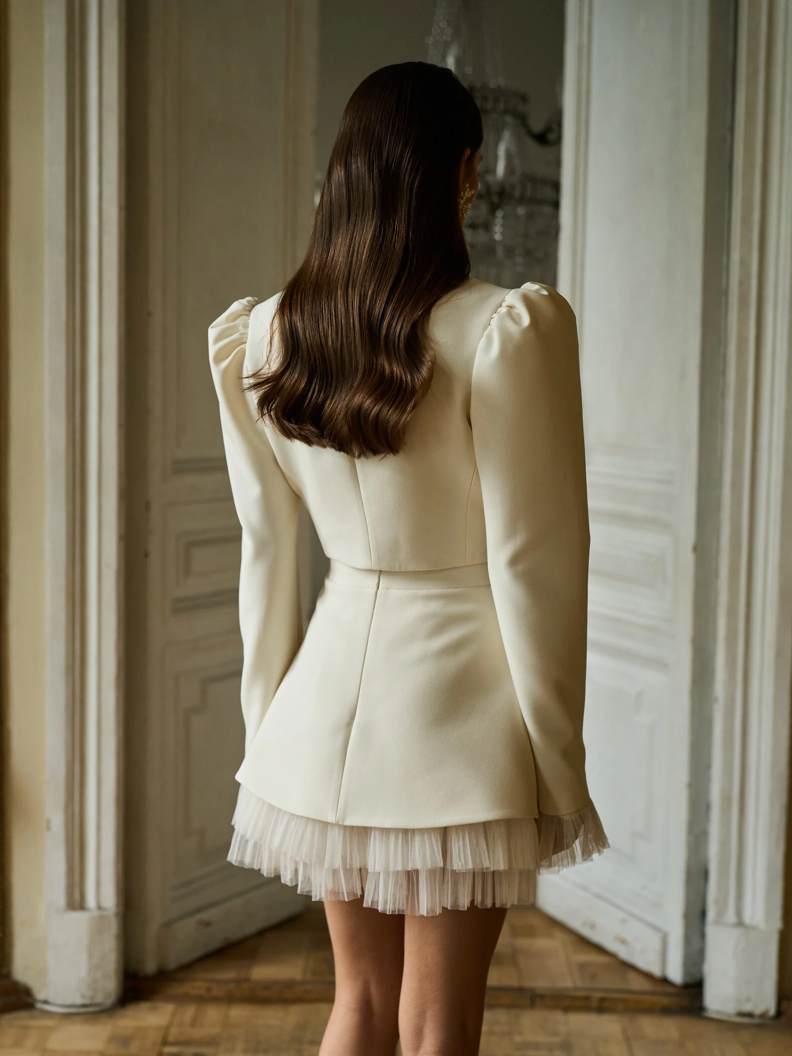 Pleated Skirt Blazer Set