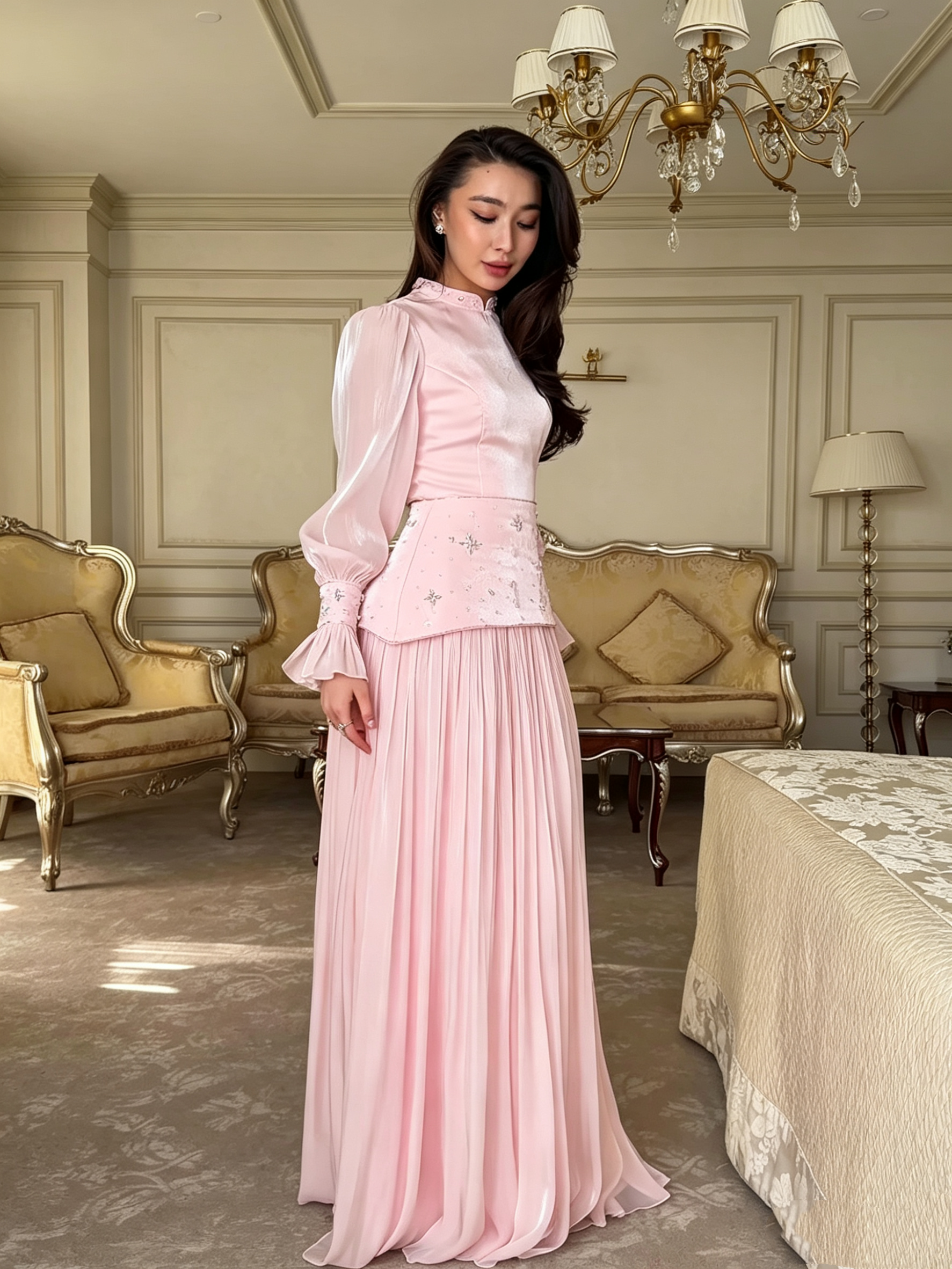 Cynthia Dress(with waist belt)