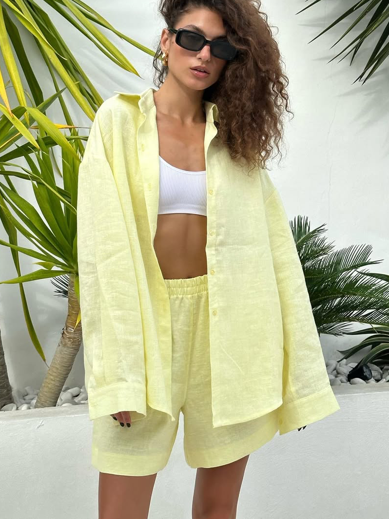 Pure Cotton Basic Shorts Set