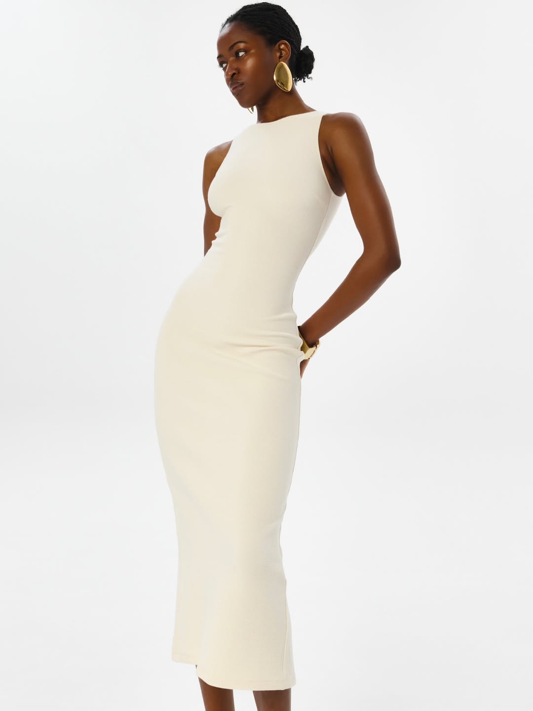 Retro Back-Slit Dress