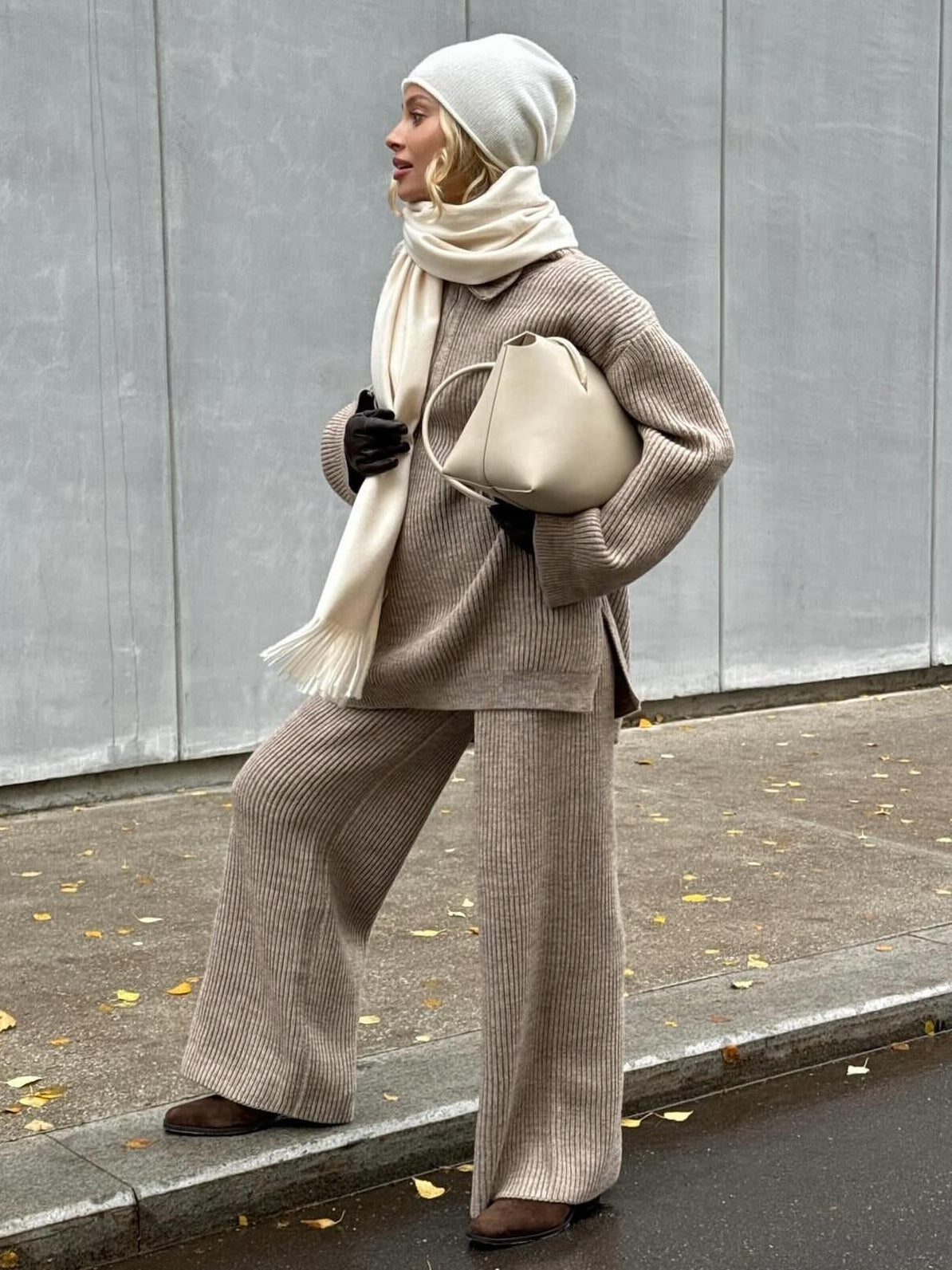 Minimalist Zipper Sweater Set