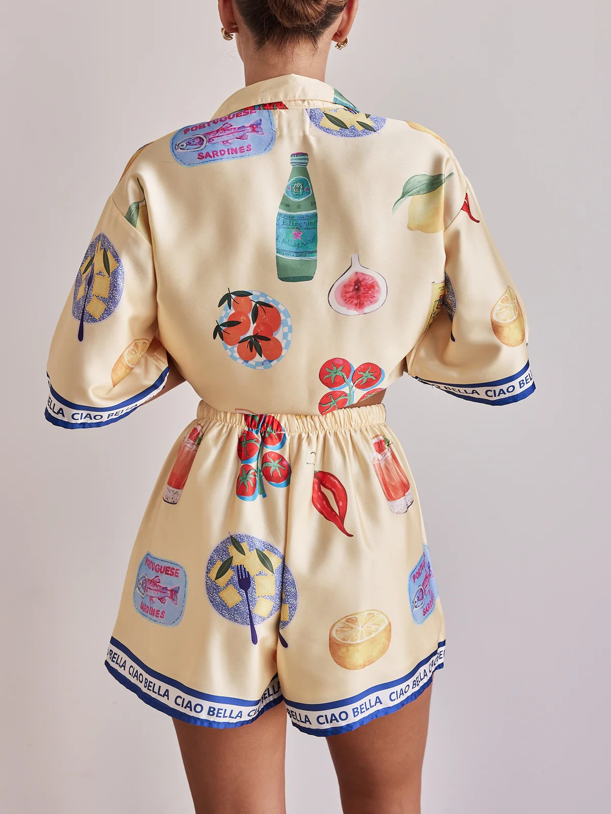 Chill Life Print Shorts Set