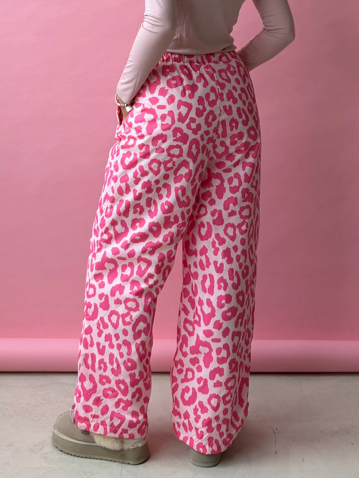 Puffer Jacket Set-Pink Leopard