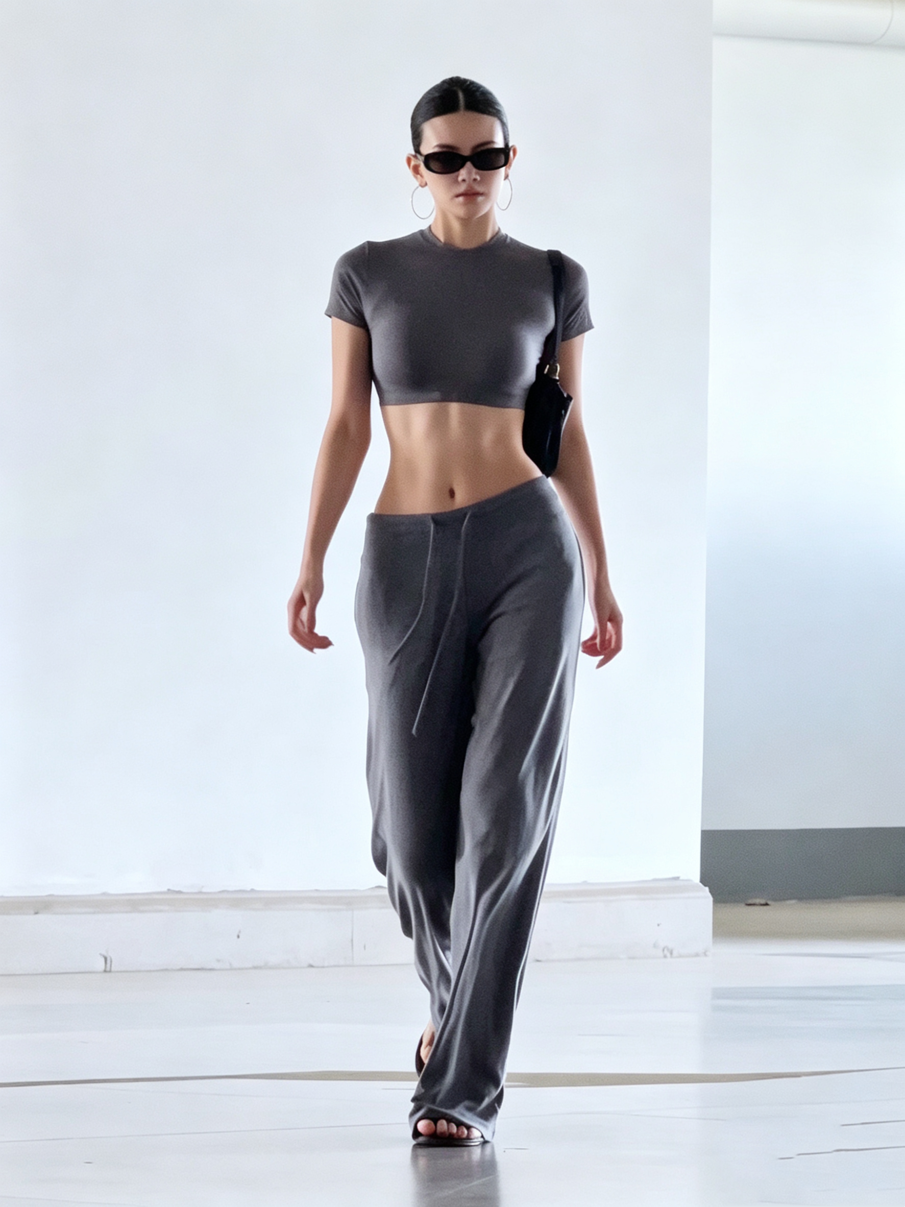 Gray Yoga Pants Set
