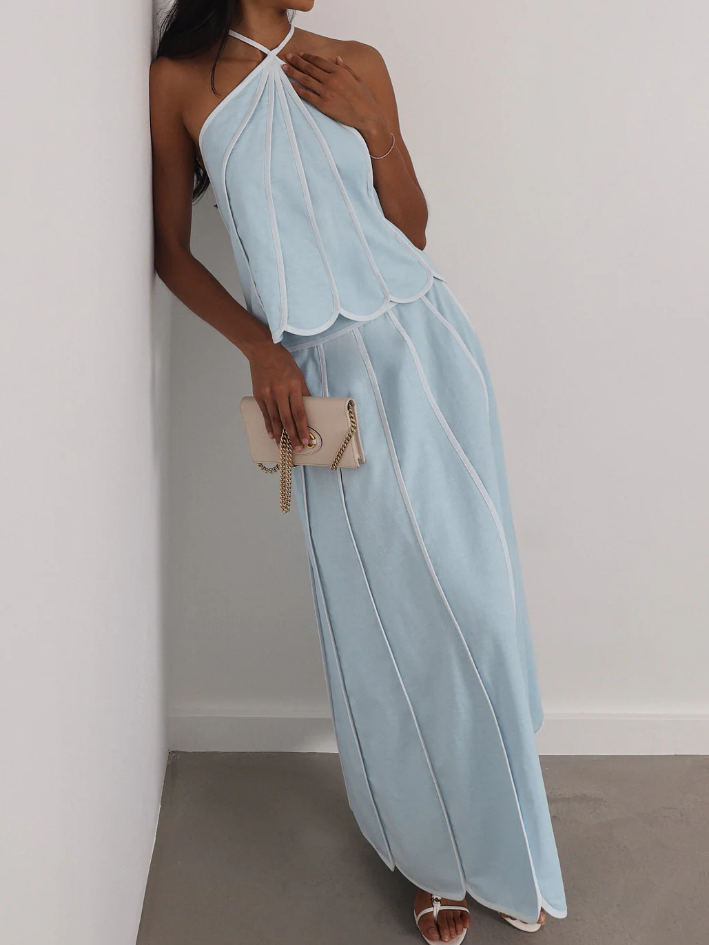 Panelled Resort Maxi Skirt Set