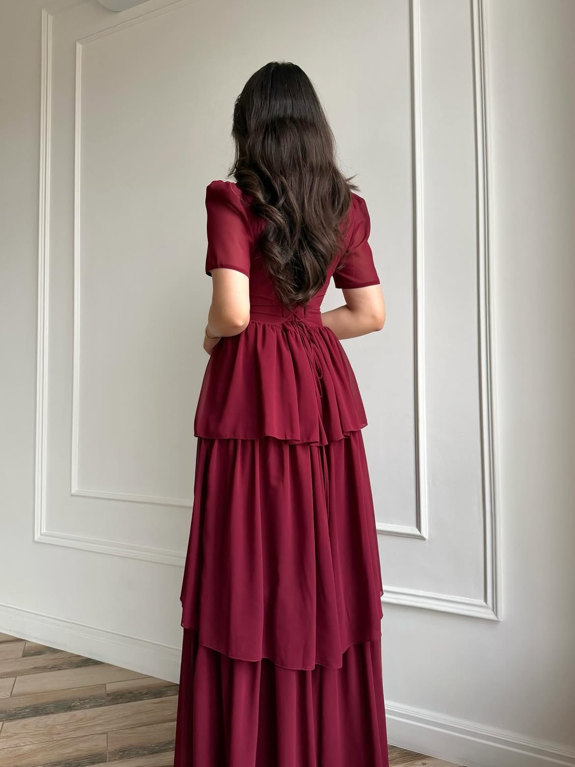Multi-Layer Tied-Waist Dress