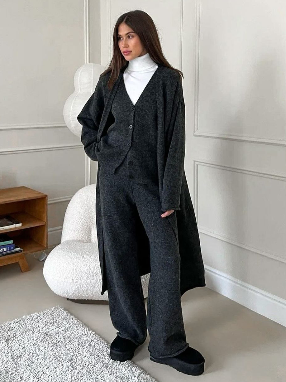 Minimalist Knit Three-Piece Set