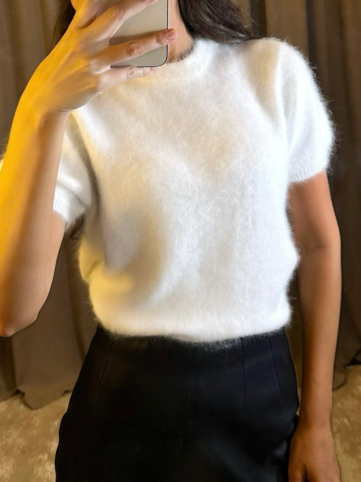 Crew-Neck Plush Sweater