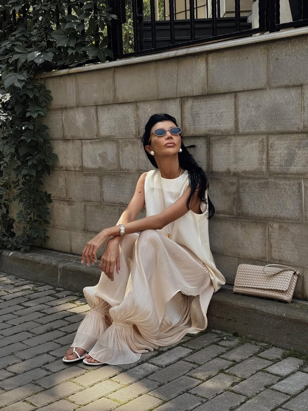 Conjunto de falda larga Alaia