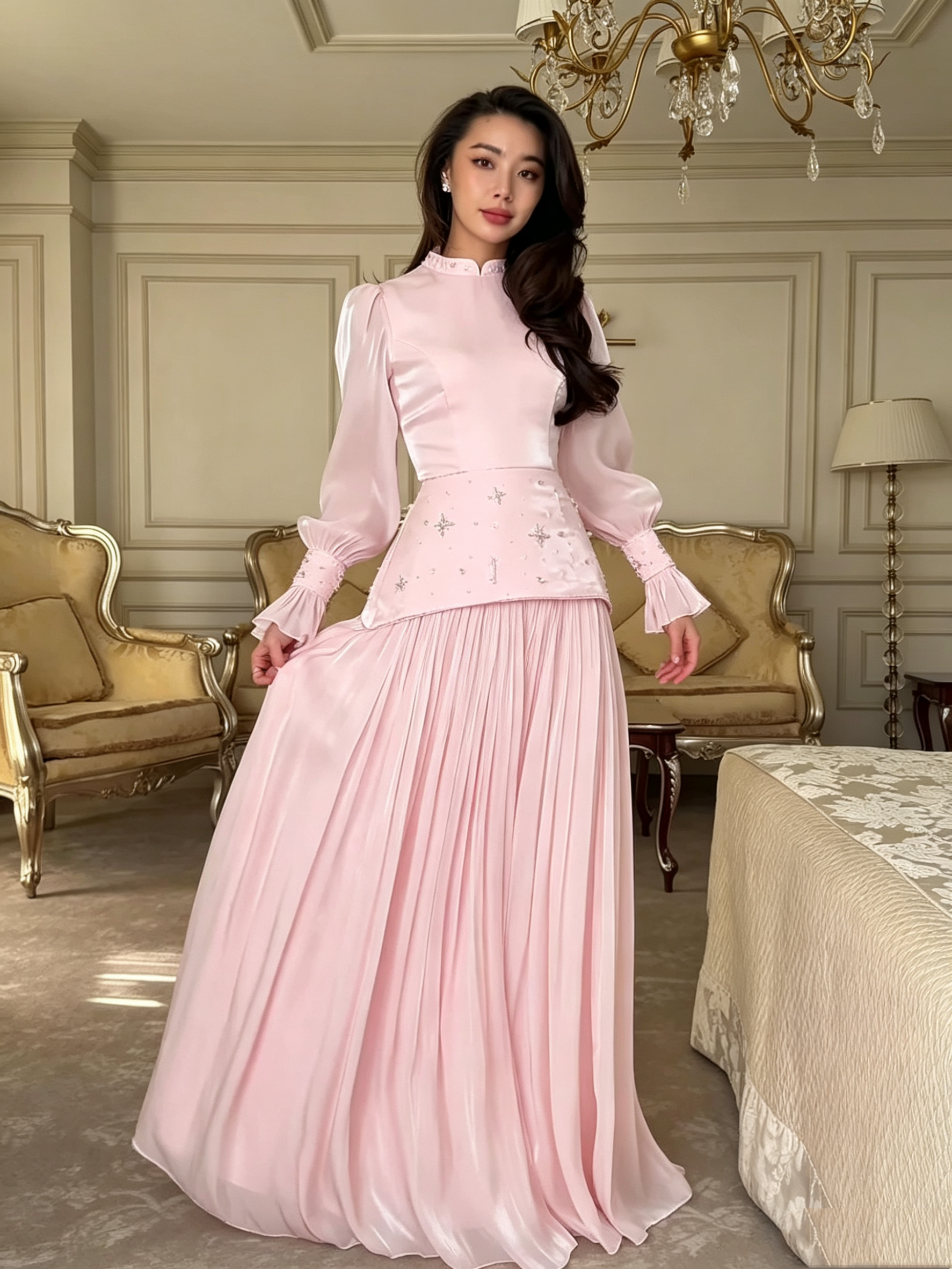 Cynthia Dress(with waist belt)