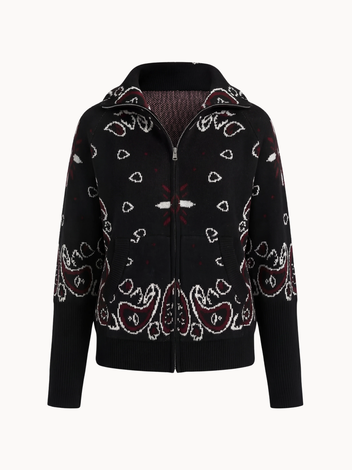 Retro Bandana Patterned Cardigan