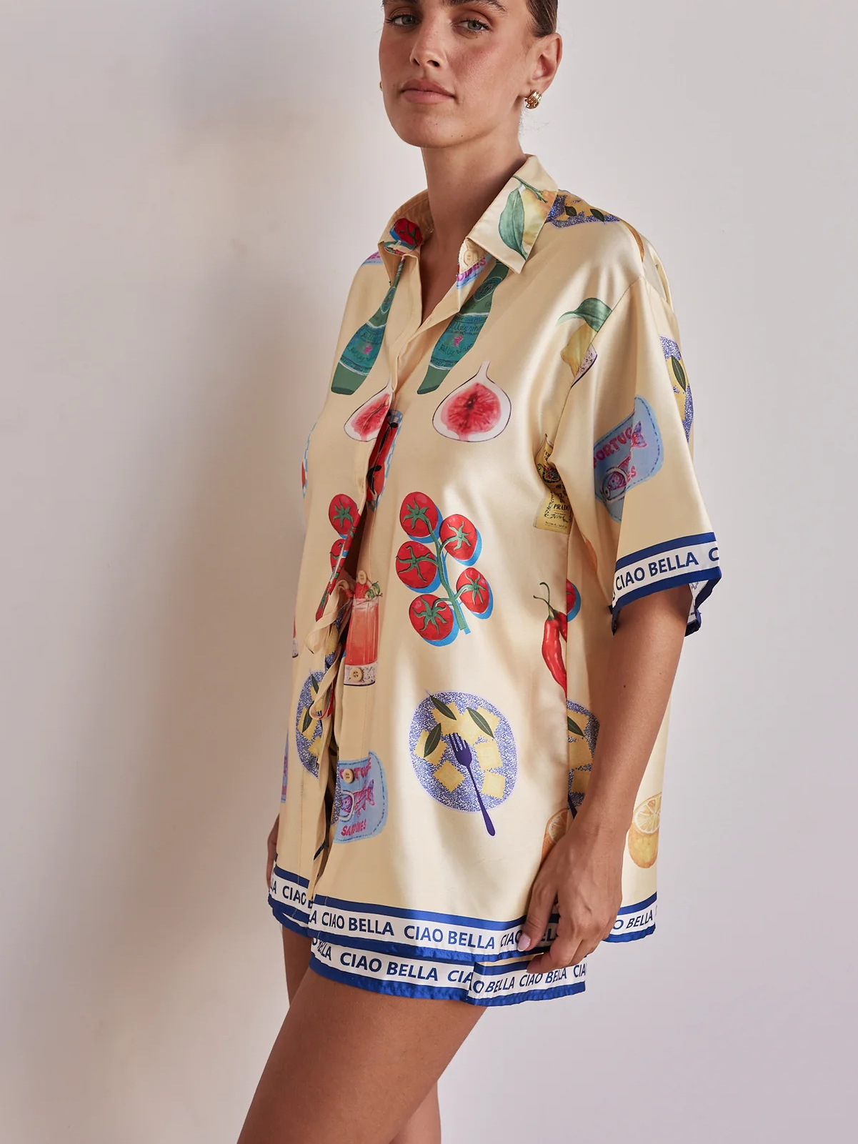 Chill Life Print Shorts Set