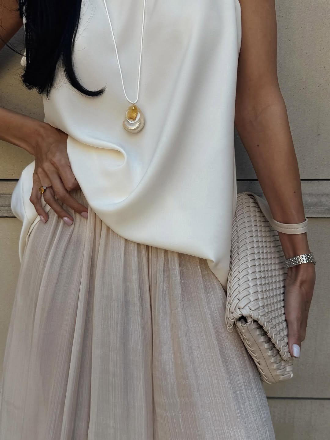 Conjunto de falda larga Alaia