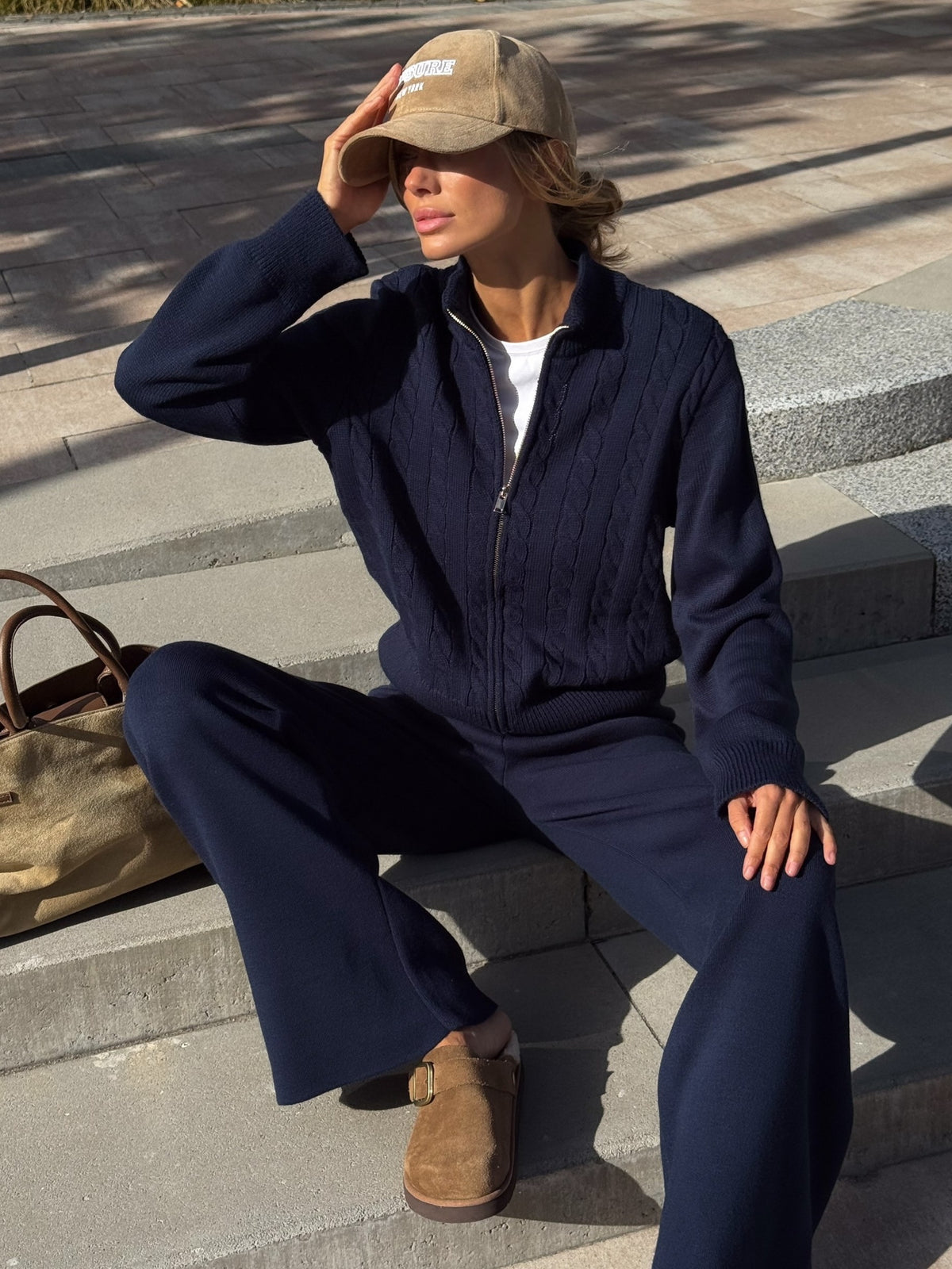 Minimalist Cable Knit Set