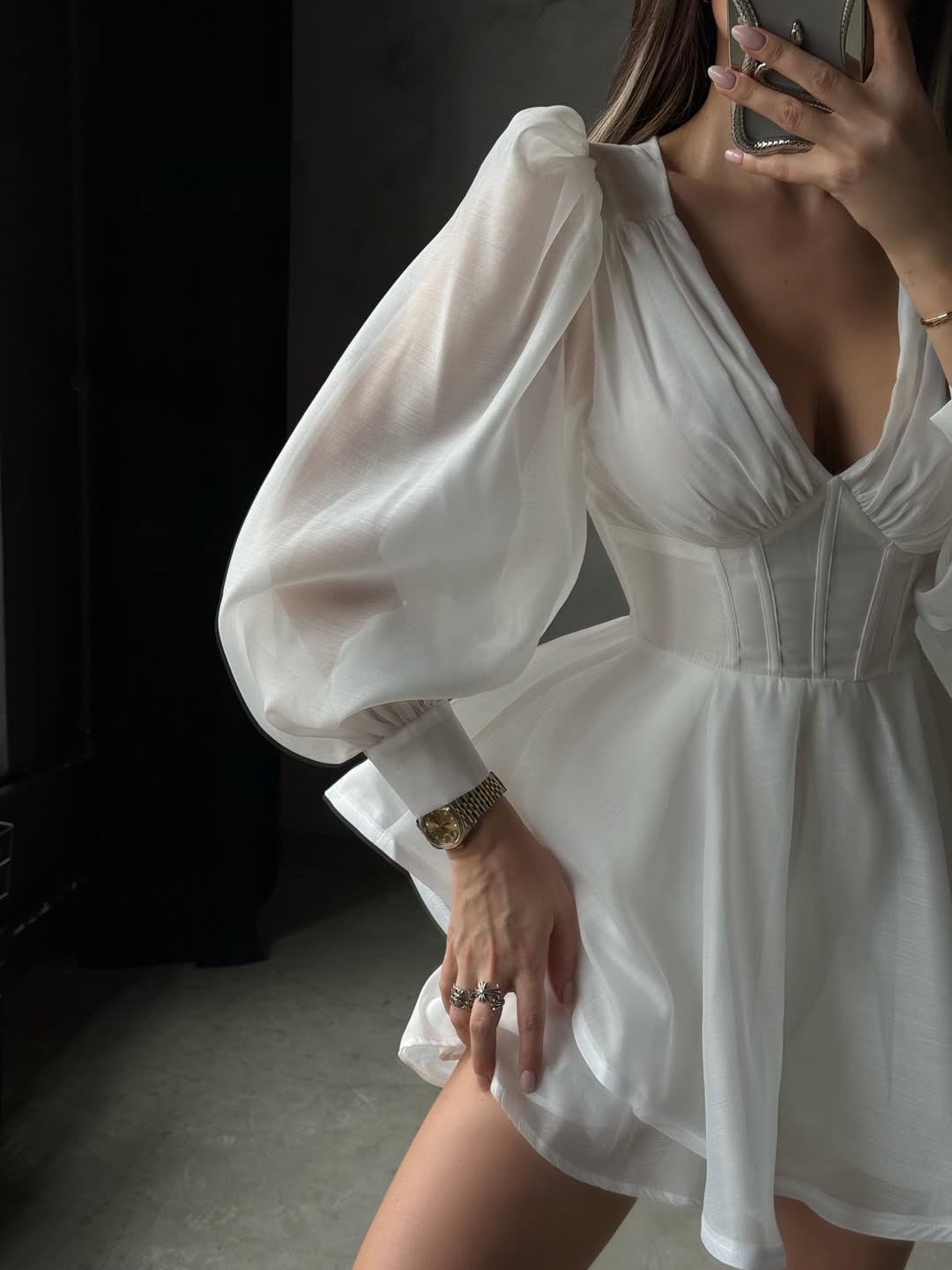 Chiffon Fitted Dress
