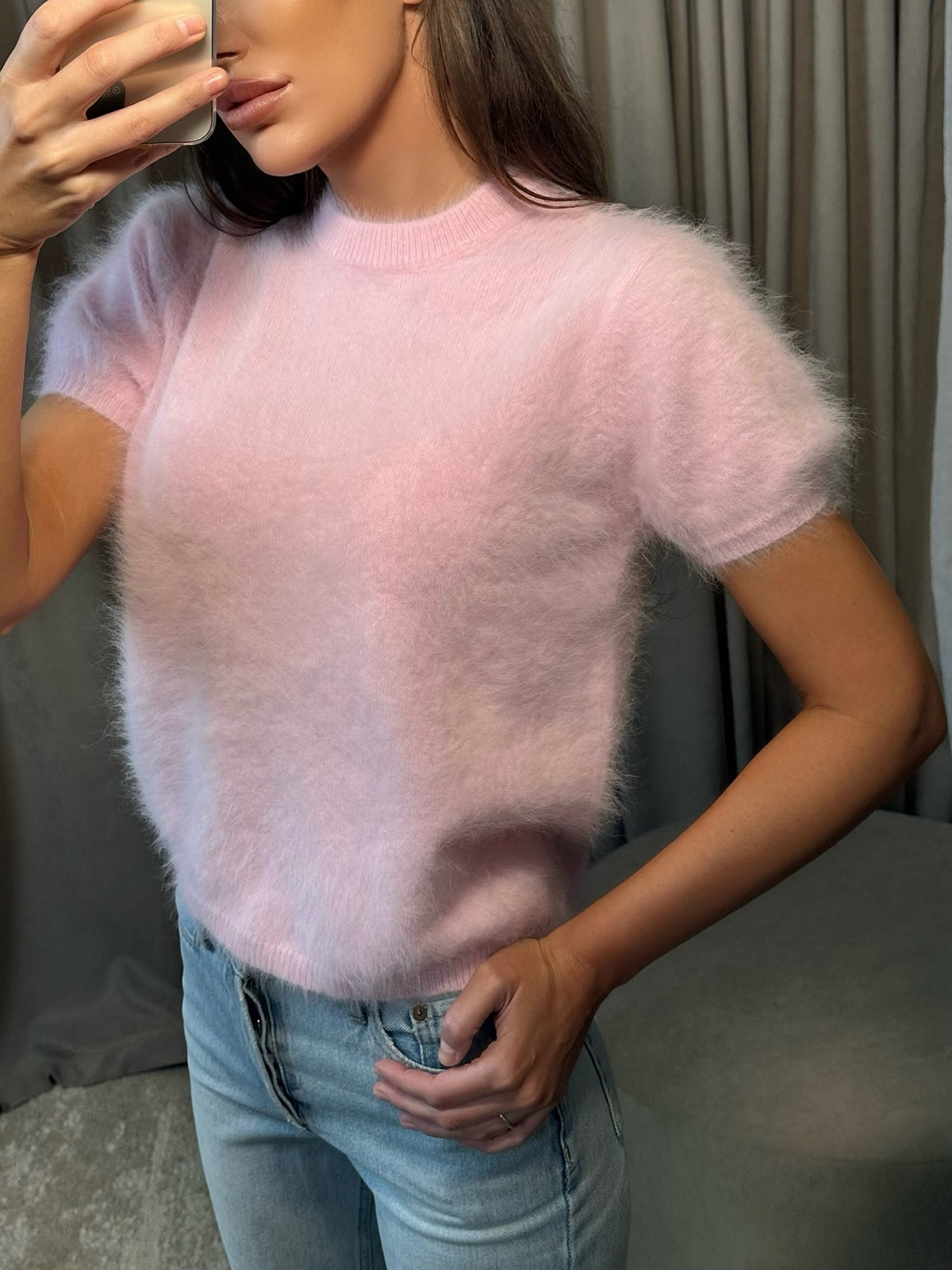 Crew-Neck Plush Sweater