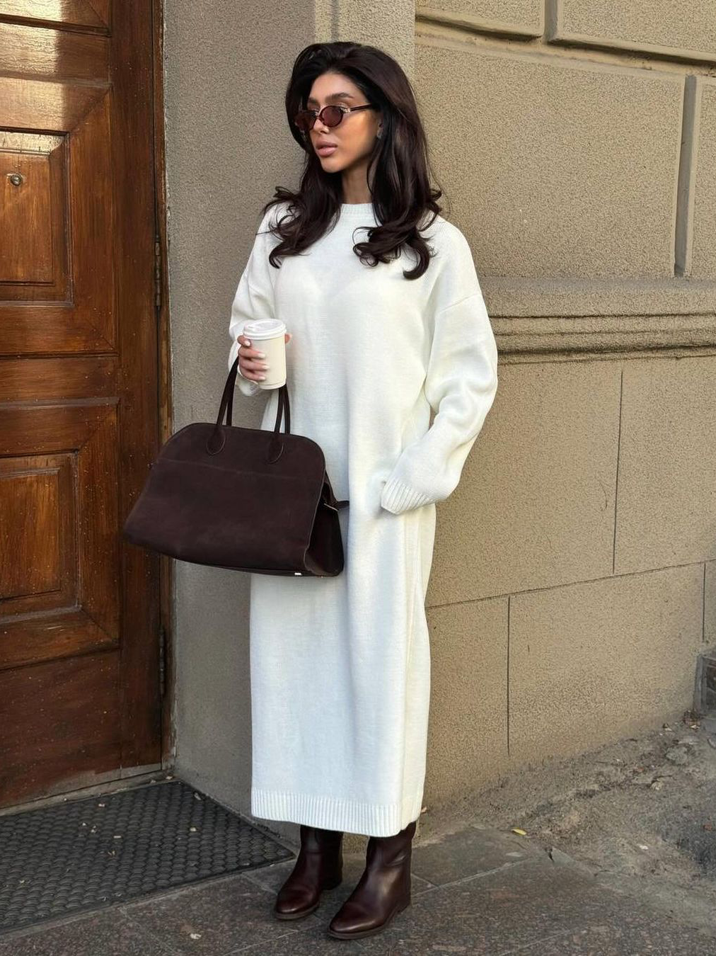 Alina Minimalist Knit Midi Dress