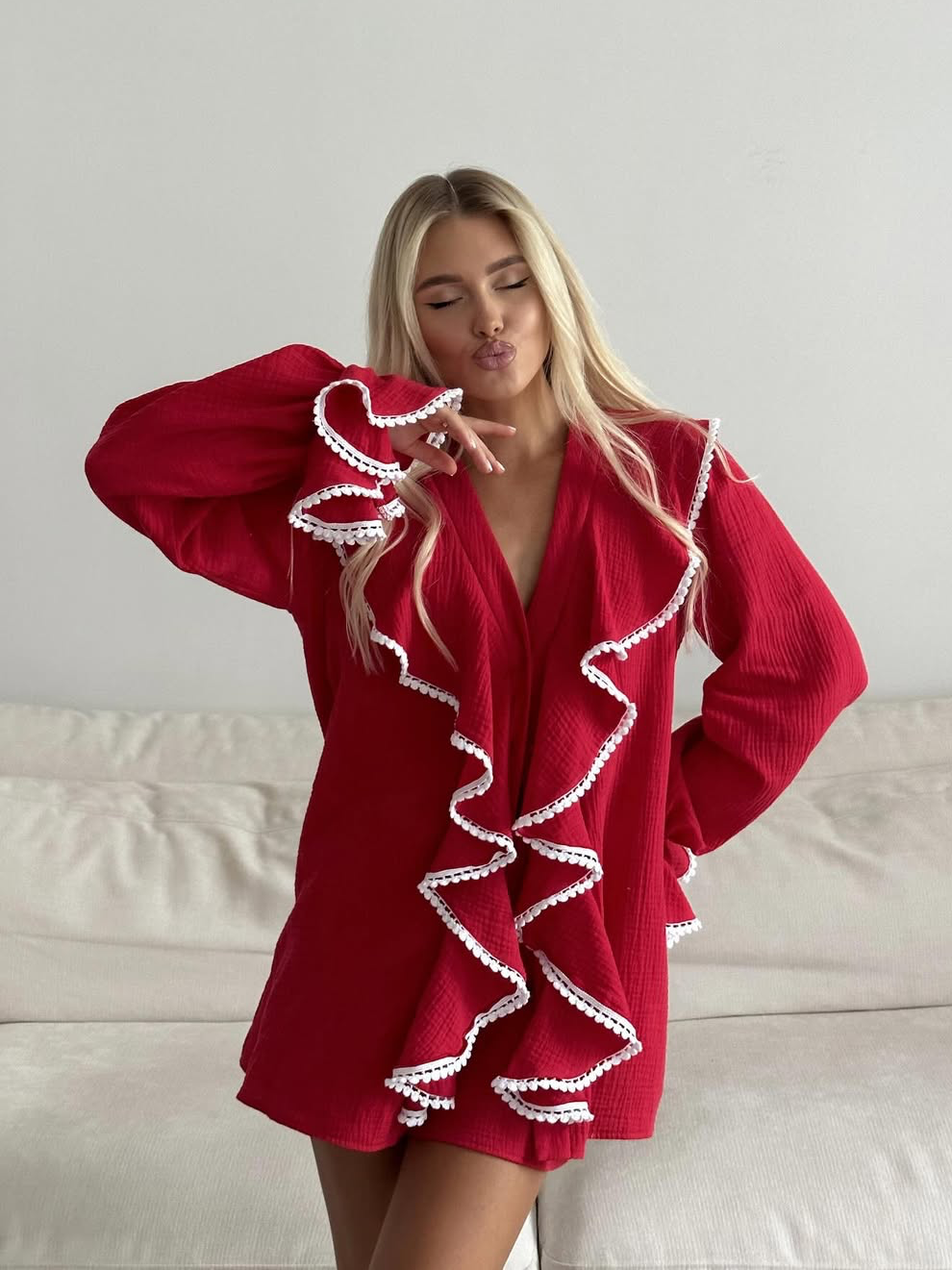 Cotton Color-Blocked Set