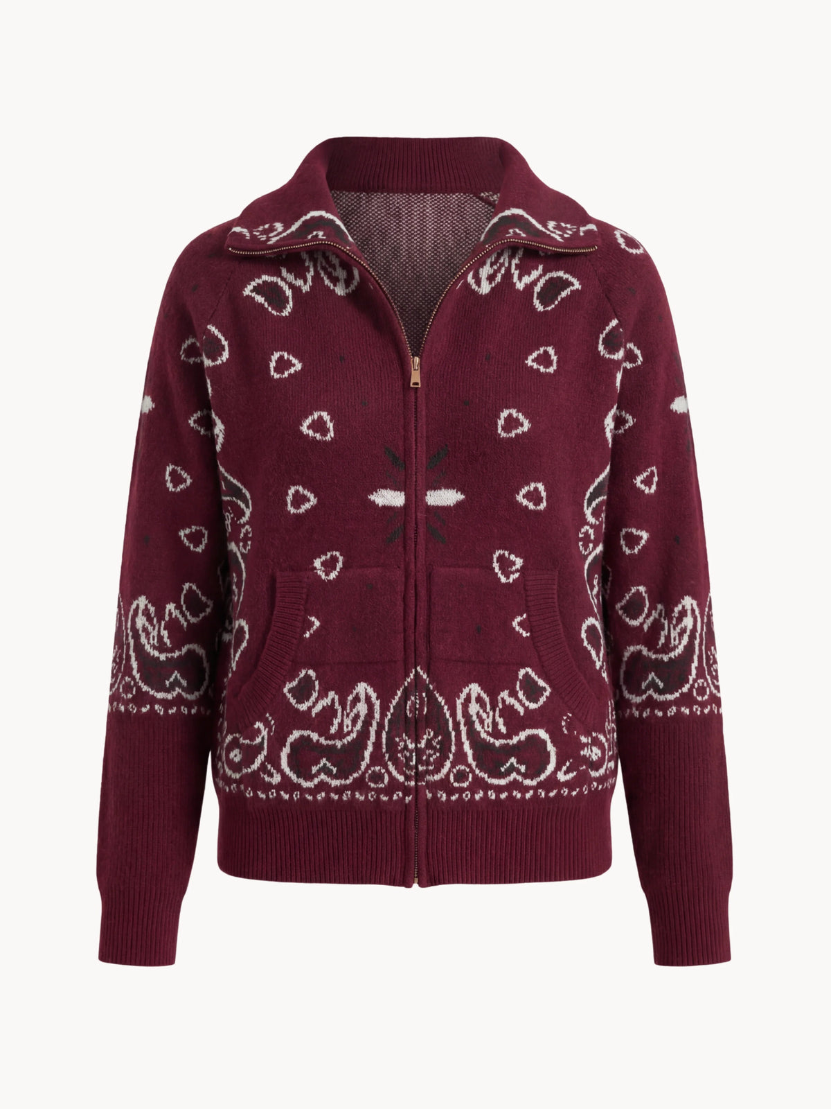 Retro Bandana Patterned Cardigan