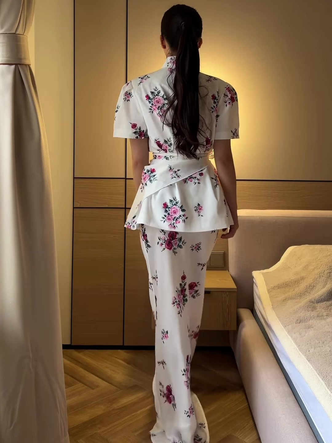 Printed skirt set (with headscarf)