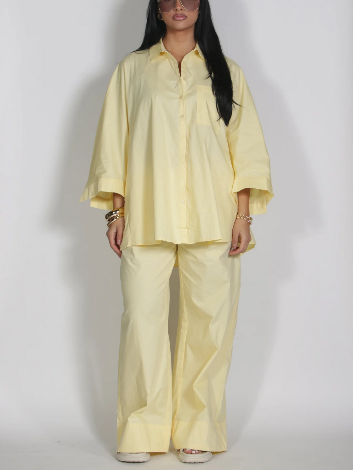 Retro Oversized Solid-Color Set