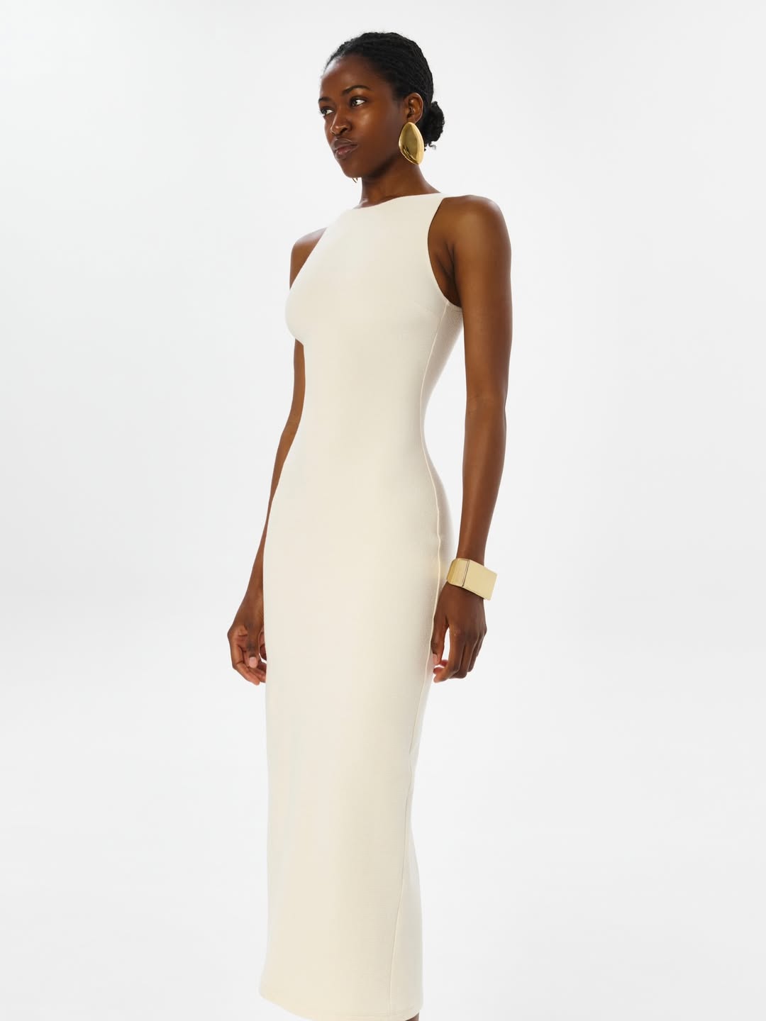 Retro Back-Slit Dress