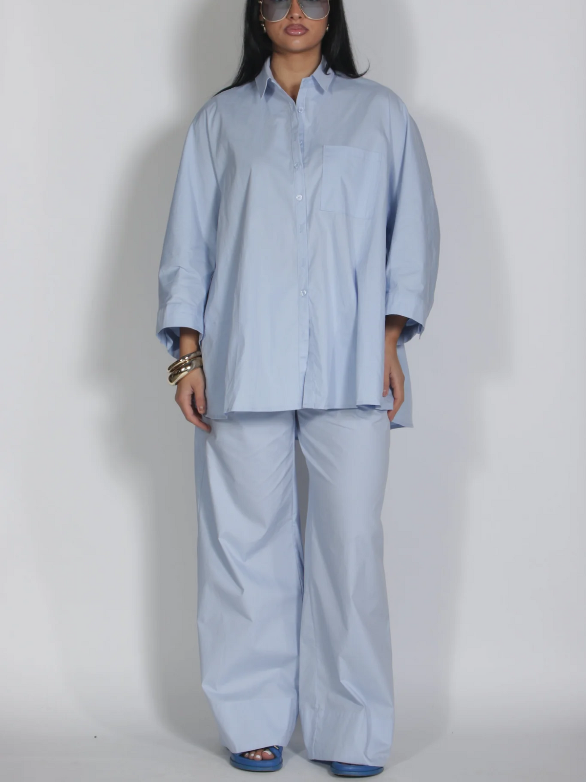 Retro Oversized Solid-Color Set