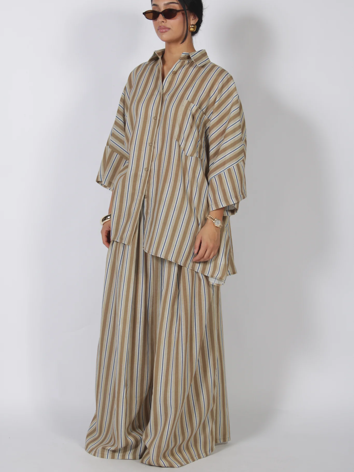 Retro Oversized Striped Set