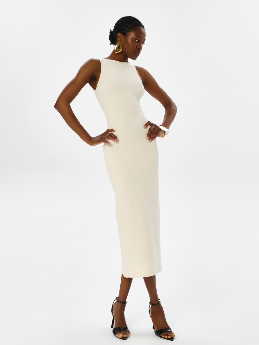 Retro Back-Slit Dress