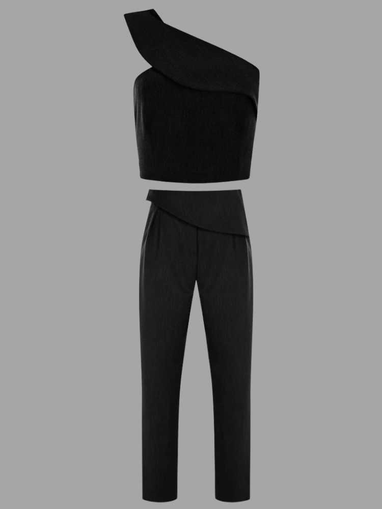 Irregular Vest Two Piece Set