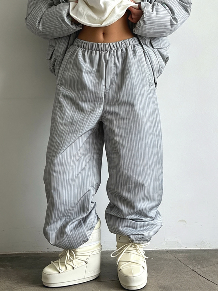 Puffer Jacket Set-Stripe