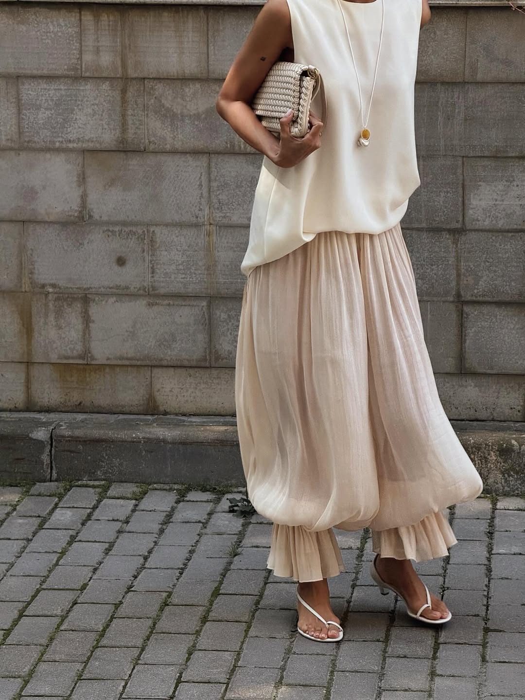 Conjunto de falda larga Alaia