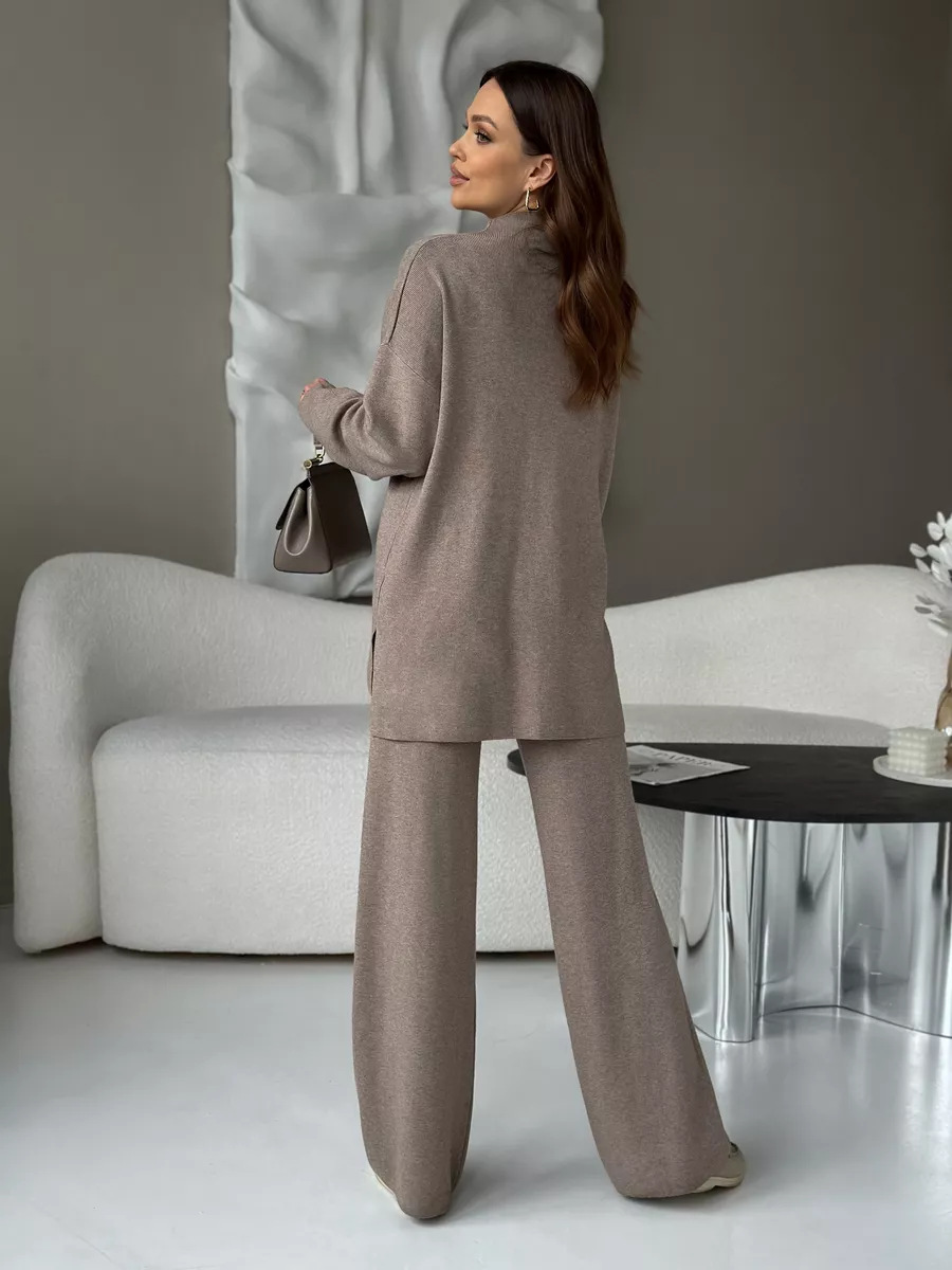 Solid Color Split Two Piece Set