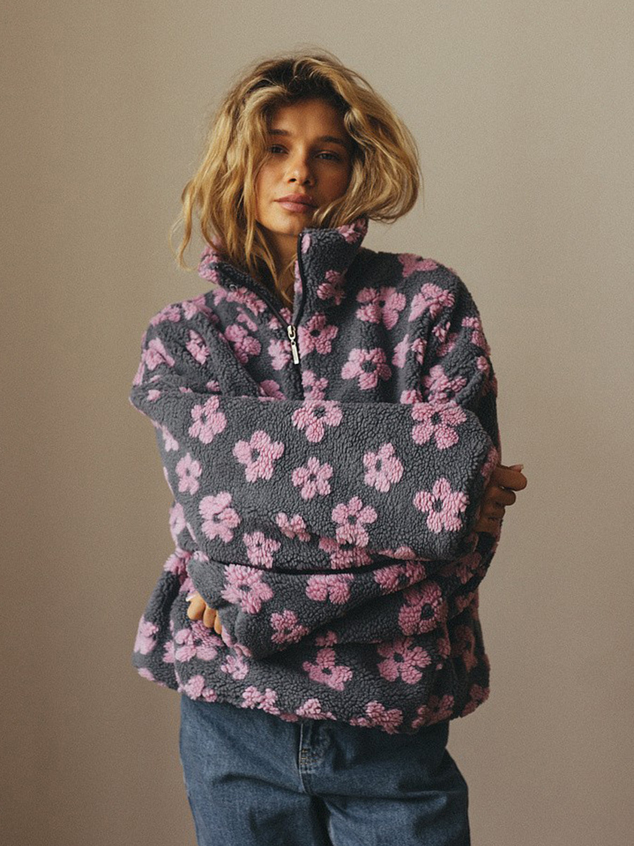 Floral Fleece Jacket