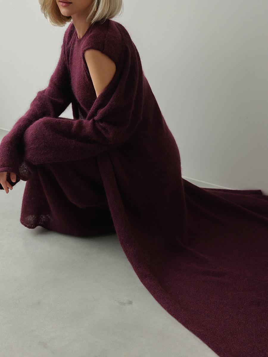 Knit Cardigan Sleeveless Dress Two-Piece Set