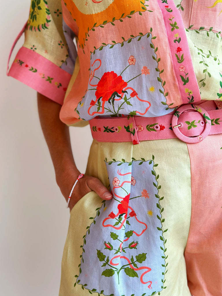 Linen Shirt & Shorts Set