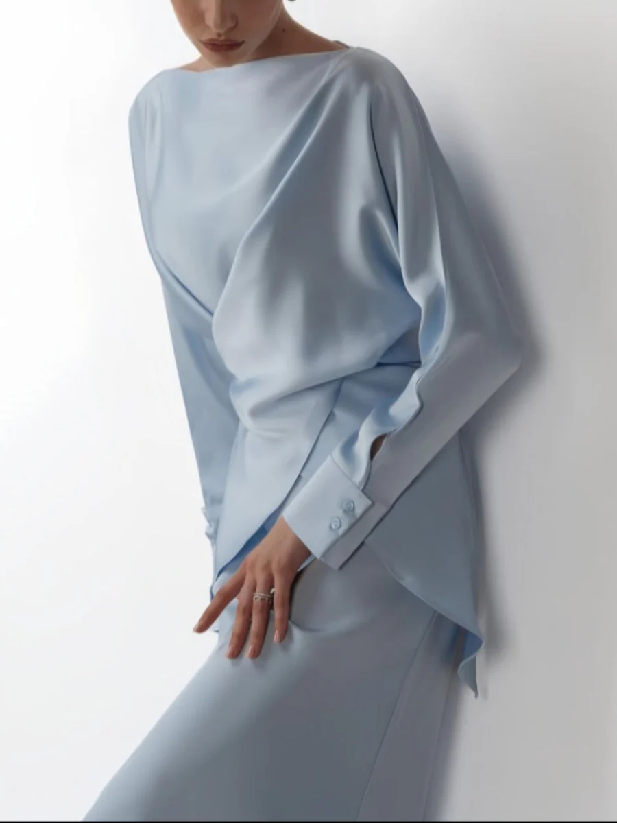 Cross Tie Back Solid Skirt Set