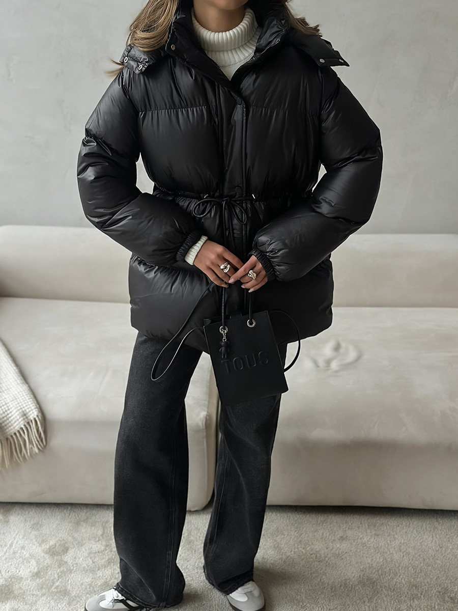 Hooded Zipper Down Jacket