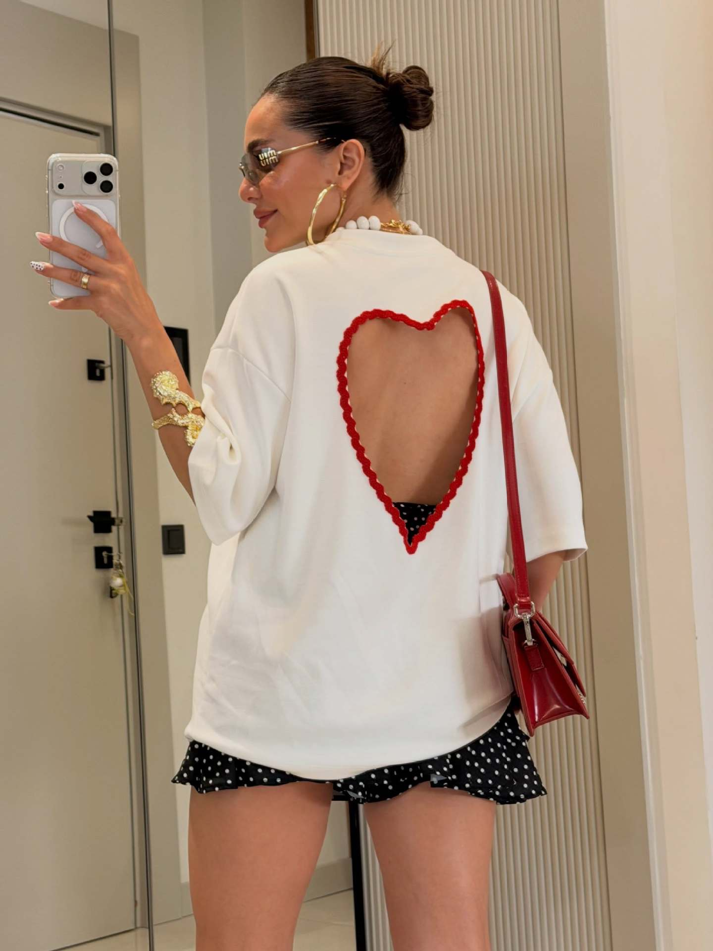 Backless Top with Heart-Shaped Cutout