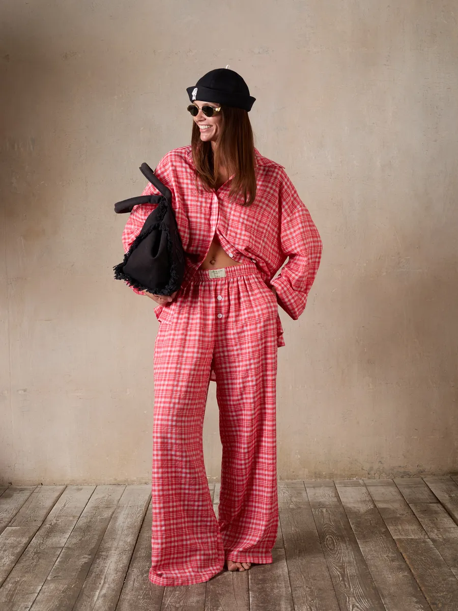 Checkered Loose-Fitting Set