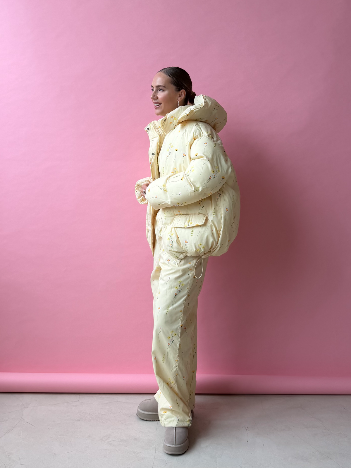 Puffer Jacket Set-Yellow