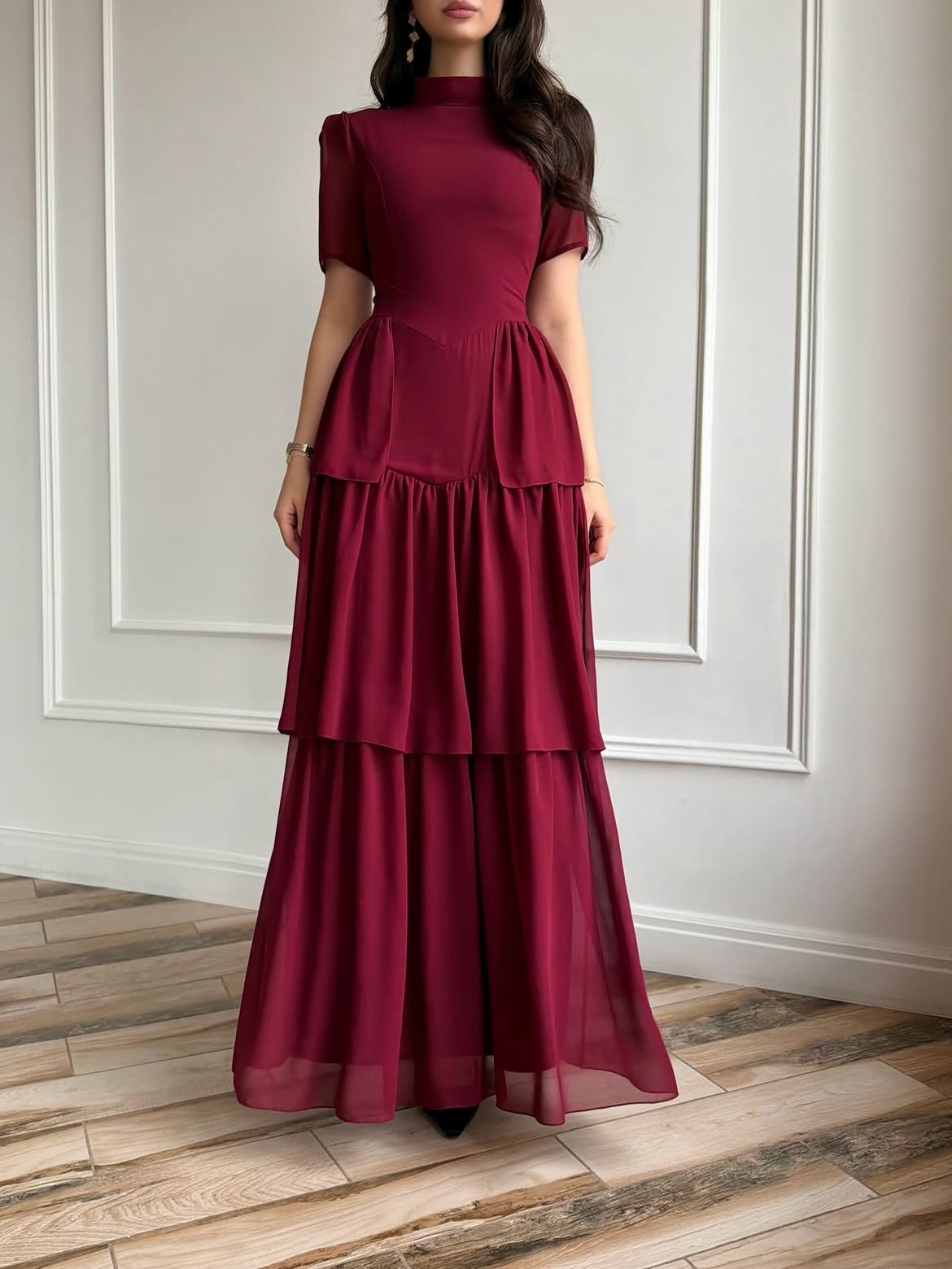 Multi-Layer Tied-Waist Dress