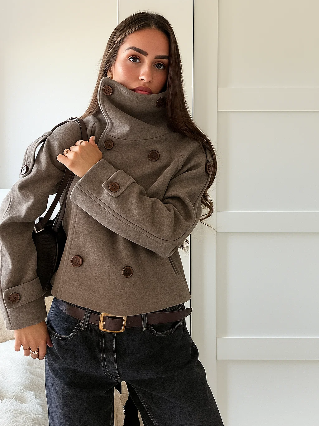 Vintage Double-Breasted Wool Jacket