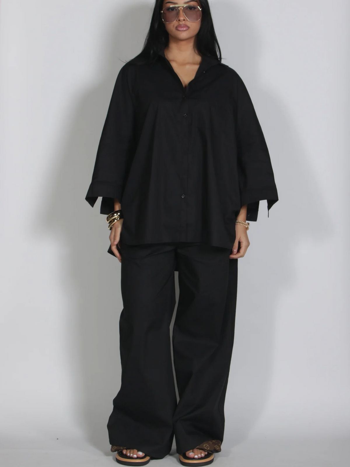 Retro Oversized Solid-Color Set