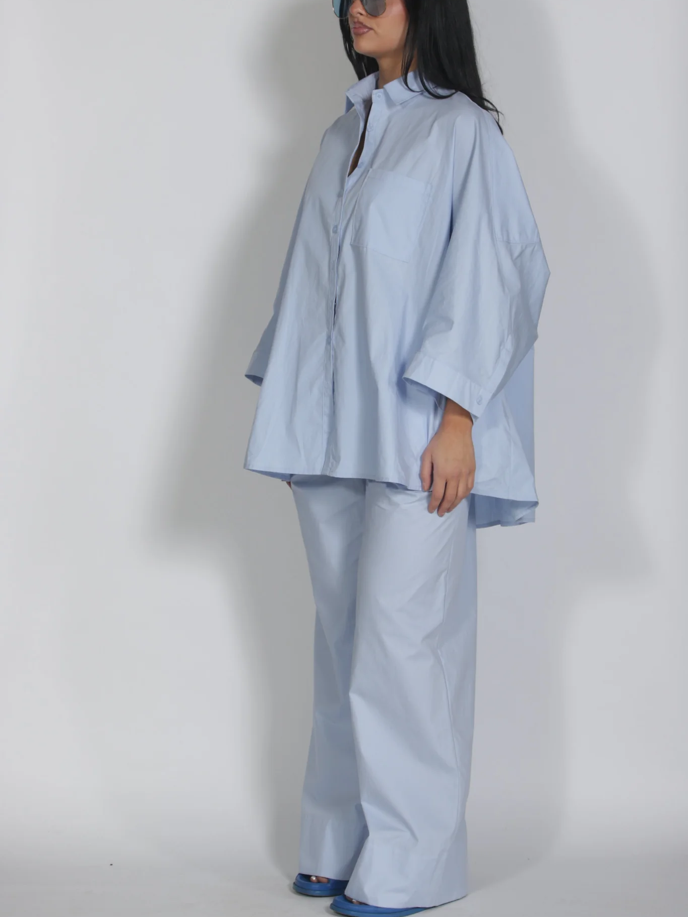 Retro Oversized Solid-Color Set