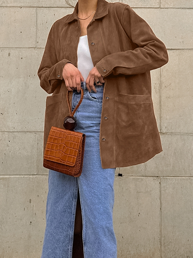 Lapel Suede Jacket