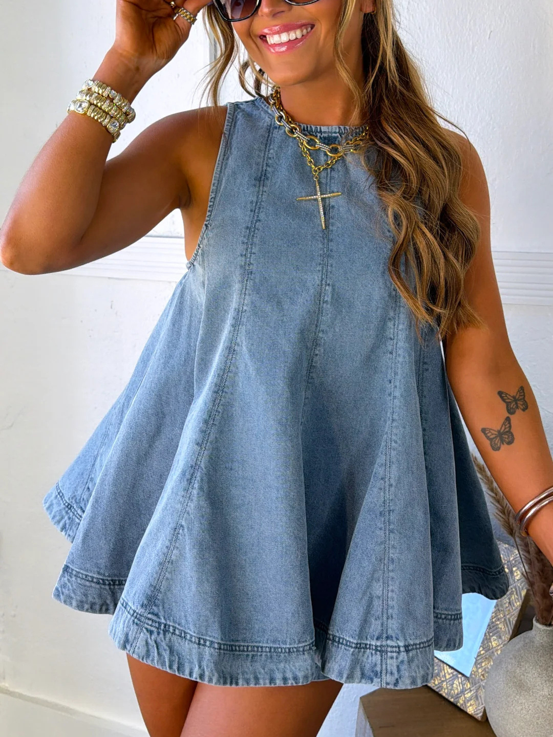 Puff Denim Set