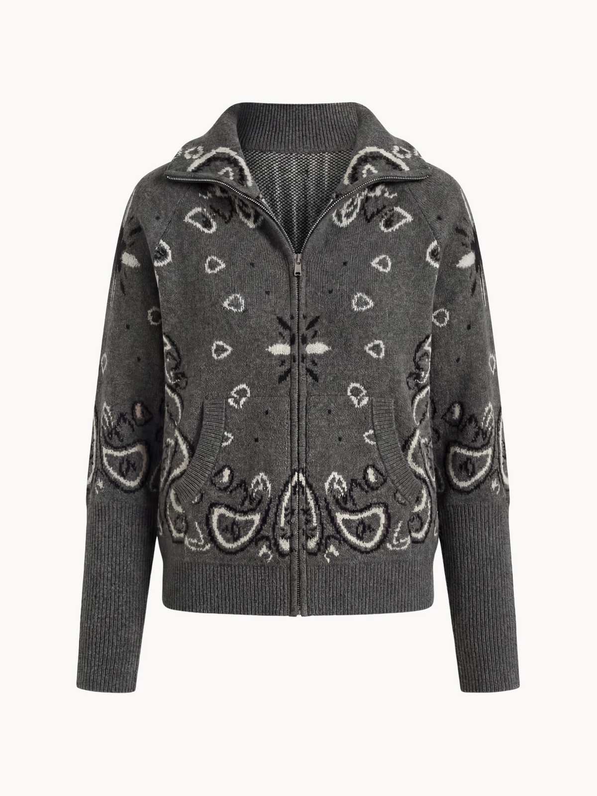 Retro Bandana Patterned Cardigan
