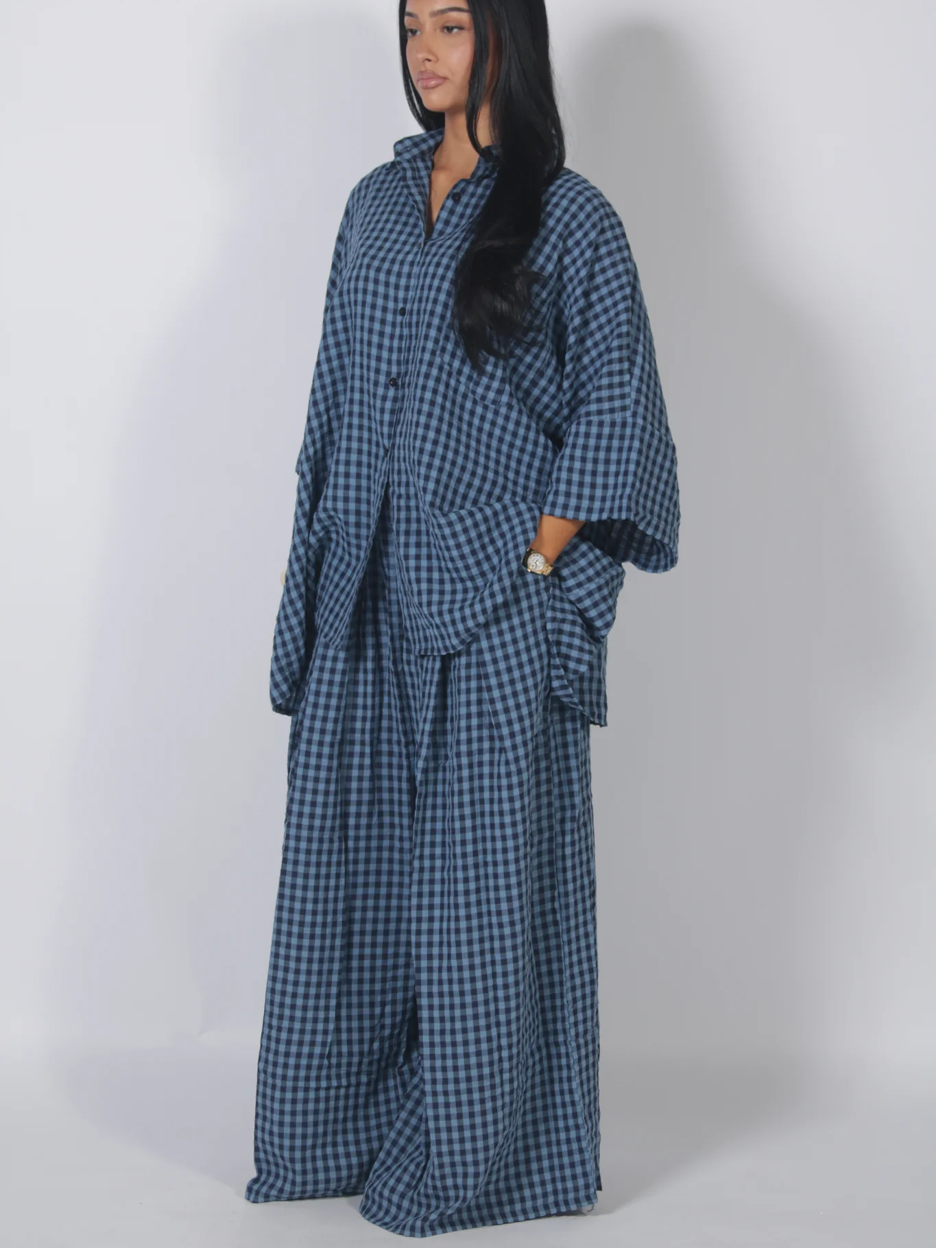 Retro Oversized Plaid set